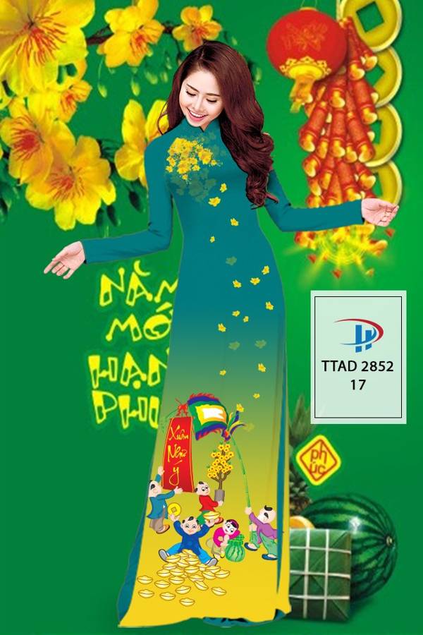 Vải Áo Dài Tết Hoa Mai AD TTAD 2852 2